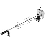 NAIZY Drehspieß für Gasgrill Grillspieß Set inkl. 2X Fleischnadeln und Edelstahl Motor 220V -...