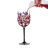 Handbemaltes Weinglas – 450 Ml, Saisonales Baumdesign, Dekorative Glaswaren | Elegantes...