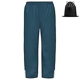BSBUY Regenhose Kinder Matschhose Regenlatzhose mit Aufbewahrungstasche Ohne Träger mit...