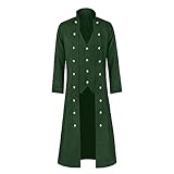 BIISDOST Steampunk Jacke Herren -Vintage Frack Viktorianische Gehrock Uniform FüR Steampunk-Thema...