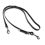 TRIXIE Hundeleine aus Leder Active V-Leine Leder L–XL, 2,00 m 22 mm in schwarz -...
