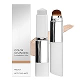 Color Changing Foundation Stick mit Bürste, Farbwechselndes Make Up Concealer,...