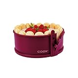 coox Springform mit Glasboden ⌀ 18 cm in Dunkelrot, backen und direkt auf der Glasplatte servieren...