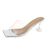 BOTCAM Schwarze Hohe Schuhe Damen Mode Frühling und Sommer Frauen Sandalen High Heel Transparent...