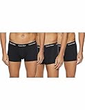 Calvin Klein Herren 3er Pack Boxershorts Low Rise Trunks Unterwäsche, Schwarz (Black W Black Wb),...