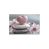 AMXBZC Abstrakt Bild auf Leinwand Niedliches Blumen-Kunstwerk-Poster Schlafzimmer Landschafts Bilder...