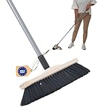 Novaliv Zimmerbesen mit Stiel ECHTES ROSSHAAR Besen weiche Borsten Schrankbesen mit Teleskopstiel...