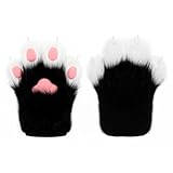 hbbhml flauschige Pfoten handschuhe Tier katze Wolf Hund Fuchs Kostüm Cosplay Zubehör Halloween...