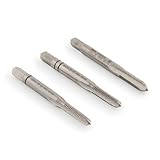 GSR PROFI Gewindebohrer Satz M4, HSSG Bohrer Set, 3 teilig, Geschliffen, Handgewindebohrer nach DIN...