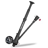 CalmGeek Hochdruck Dämpferpumpe Fahrrad Stoßdämpferpumpe mit Manometer 300 PSI Hochdruck Fahrrad...