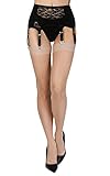 Annes styling Schlichte dünne Damen Strapsstrümpfe für Strapsstrumpfhosen für Strumpfhalter 20...