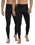 YESWEL Unterhosen Männer Lang 2er Pack, Warme Thermohose, Thermounterhose Herren mit Eingriff,...