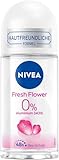 NIVEA Fresh Flower Deo Roll-On (50 ml), Deo ohne Aluminium (ACH) mit 48h Schutz und sanfter Pflege,...