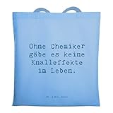 Mr. & Mrs. Panda Tragetasche Spruch Chemiker Knalleffekte - Geschenk, Universum, Stofftasche,...