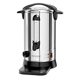 MONZANA® Glühweinkocher 6,8L mit Zapfhahn Tropfschale Thermostat 30-110°C Heißgetränkespender...