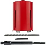 WEFARU SDS Plus Diamant-Trockenbohrkrone LTR Ø 152 mm lang – Profi-Bohrkrone 180 mm Bohrtiefe,...