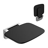 Heuffe Ultradünner Ergonomischer Klapp-Duschsitz Wandmontage - 160kg Schwerlast, Anti-Rutsch...