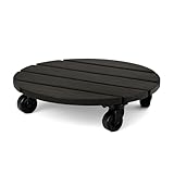 Plastard Pflanzenroller ⌀ 30 cm – Robuster Pflanzenroller aus WPC mit 360° Gummirädern, 2...
