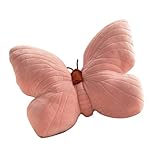 Schmetterlingswurf Kissen - rosa Samt Schmetterlingsformed Dekorationskissen | Fügt eine skurrile...