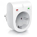 Arendo - Premium Überspannungsschutzadapter - Schuko Schutz-Adapter - Blitzschutz - bis zu 3500 W -...