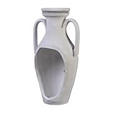 gartendekoparadies.de Amphore als Blumentopf Pflanzgefäß aus Steinguss, Grau, 60 x 29 cm, 15 kg,...