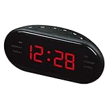 Housoutil Radiowecker Mit Großem Gebogenem Display Am Nachtlichter Schlummerfunktion Eu Für...