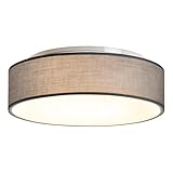 Zedelmaier Deckenlampe Stoff Rund E27x1 max.40W Deckenleuchte mit Stoff-Lampenschirm Wohnzimmer...