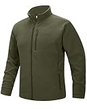 33,000ft Herren Fleecejacke Stehkragen Warm Jacke Männer Leichte Strickjacke Übergangsjacke...