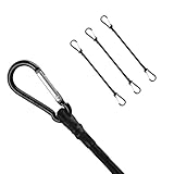 TaoTazon Spanngummi mit Karabiner Haken, 30 cm Expander mit Karabiner, 4 Stück Expander mit Haken,...