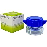 LisaCare Tablettenmörser drehen & Tabletten zerkleinern - Pillendose klein im Deckel - Pill crusher...