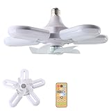 XiXiRan Ventilator Lampe E27, Deckenventilator mit Beleuchtung und Fernbedienung, Deckenventilatoren...