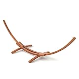 XL Outdoor Hängemattengestell 400 cm, Holz Eukalyptus wetterfest, Gestell Madagaskar braun ohne...