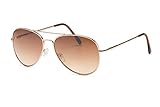 FILTRAL Pilotenbrille/Goldene Unisex Flieger-Sonnenbrille für Damen und Herren & Gläsern mit...