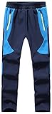 DAFENP Kinder Softshellhose Skihose Warm Gefüttert Thermohose Winter Wasserdicht Winddicht...
