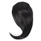 Atmungsaktives Haarteil mit falschen Ponys für runde, quadratische Gesichter und natürliche...