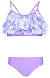 Aquarti Mädchen Bikini Set Bustier Bikinislip Zweiteiliger Badeanzug, Farbe: 030F mit...