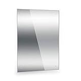 Dripex Spiegel 60x45cm Rahmenloser Badezimmerspiegel rechteckig Wandspiegel mit poliertem Rand und...