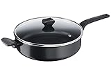 Tefal Easy Cook & Clean Schmorpfanne 28 cm, Antihaftbeschichtung, Thermo-Signal Temperaturindikator,...