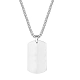 JewelryWe Schmuck Herren Halskette, Militärische Erkennungsmarke Armee Stil Gebürstet Matt Dog Tag...