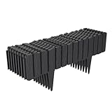 YUENFONG 2,3 m Rasenkante Kunststoff Holzoptik Beeteinfassung, Beetumrandung Rasenkanten...