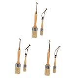 DIYEAH 6 Stück Teiliges Pinselset mit Holzgriff Weiche Synthetische Borsten für Möbel...