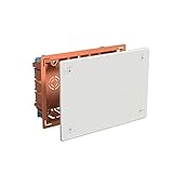 FAMATEL – Abzweigdose für Einbau | Deckel mit Metallkrallen | Ohne Kegel | 115x175x45 | Orange