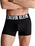 Calvin Klein Herren 3er Pack Boxershorts Trunks Unterwäsche, Schwarz (Black/Black/Black), S