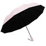 UV Sun Rain Umbrella,12 Ribs Compact Folding Travel Umbrella for Women Men Kids, Auto Open Close...