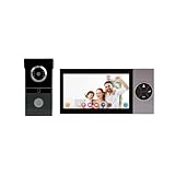 HIJYMNZPQ Intelligente 7-Zoll-HD-Video-Gegensprechanlage Mit 1080p-Nachtsicht, Türklingelkamera...