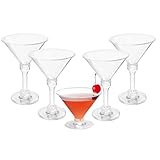 SLTAXAR Martini Cocktail Gläser 30er Set Wiederverwendbar Martinigläser Plastik Cocktailgläser...