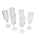 IKEA 6-er Set Sektgläser SVALKA Gläserset mit sechs Sektgläsern - mit 21cl Inhalt - 22cm hoch -...