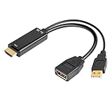 CABLEDECONN HDMI-Kabel auf DisplayPort DP, HDMI 3840 x 2160 UHD 4K Stecker auf DisplayPort DP...