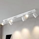 Lichtmaler Deckenstrahler 6 Flammig Deckenlampe Weiß - LED Deckenleuchte Deckenspot Strahler GU10...