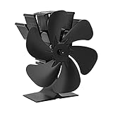Tubiaz 6 Blättern Kaminventilator, Ofenventilator hitzebetrieben， Kamin Ofen Ventilator für...